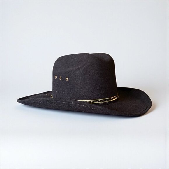 Children’s Western Black Cowboy Hat Small - Picture 1 of 5